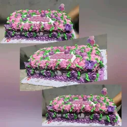 Cake de merengue / relleno de nata / agregos al gusto