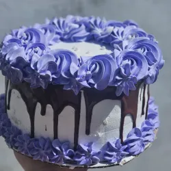 Cake de merengue / relleno de nata / agregos al gusto