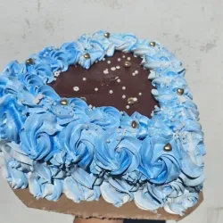 Conquista a tu hombre con un cake azul en forma de corazón 😍