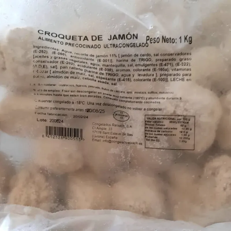 Croquetas de jamon con bechamel 1kg