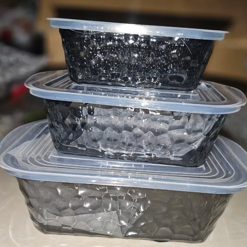 Set de pozuelos con imitación al cristal