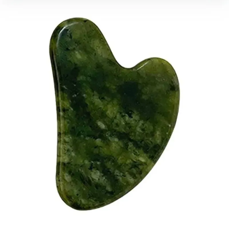 Guasha de cuarzo verde