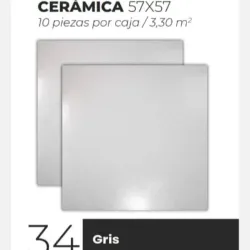 Losas Ceramica Gris 