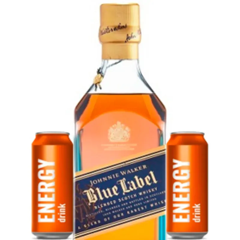 JOHNNIE WALKER BLUE LABEL + 3 RED BULL