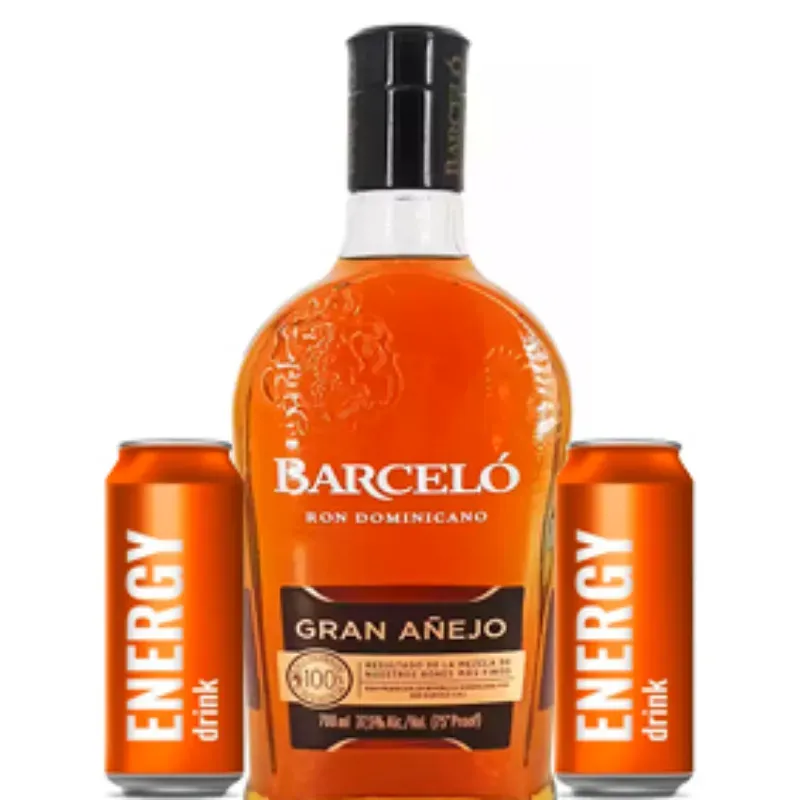 RON BARCELO GRAN AÑEJO + 2 ENERGIZANTES
