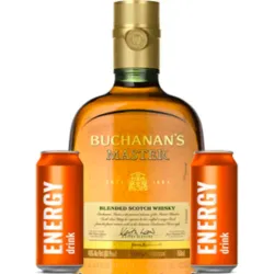 WHISKY BUCHANANS MASTER 1 L + ENERGIZANTES