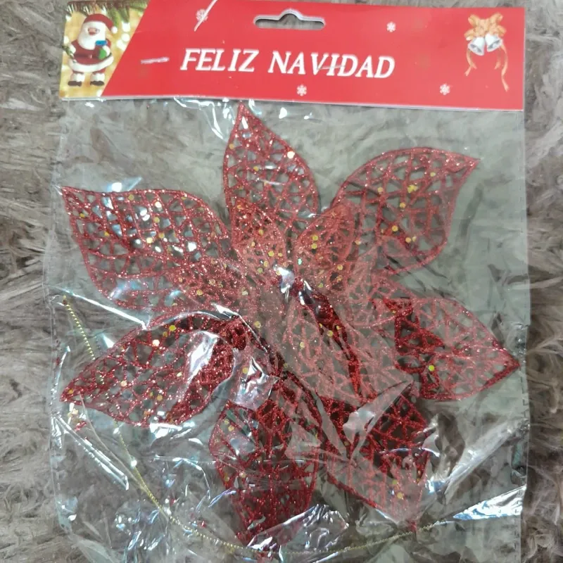 Adorno flor pascua roja