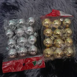 Adorno de navidad. Paquete 12 bolas 