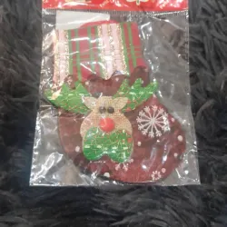 Adorno navideño bota con reno 