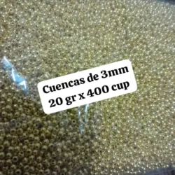 Balines dorados de 3 mm