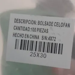 Bolsa de celofán 25 x 30 cm