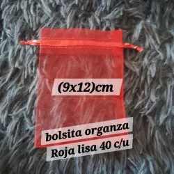 Bolsa organza lisa roja 
