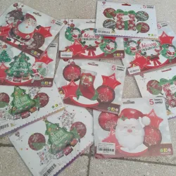 Set de globos navideños 5u