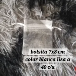 Bolsita organza lisa blanca