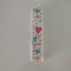 Cinta de falla decorada corazones love azul3cm 