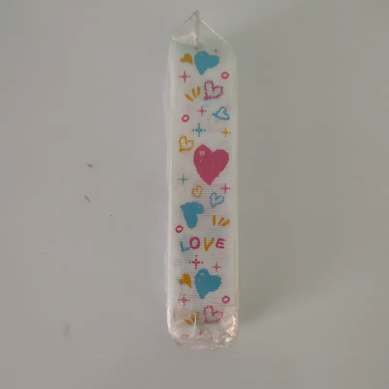 Cinta de falla decorada corazones love azul3cm 