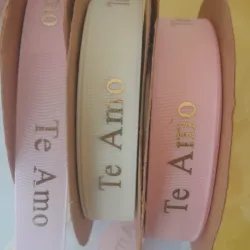 Cinta falla de 2,0cm  con cartel Te Amo 