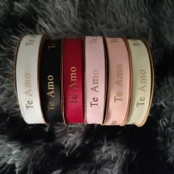 Cinta falla de 2,0cm  con cartel Te Amo 