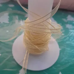 Cinta fina organza amarilla