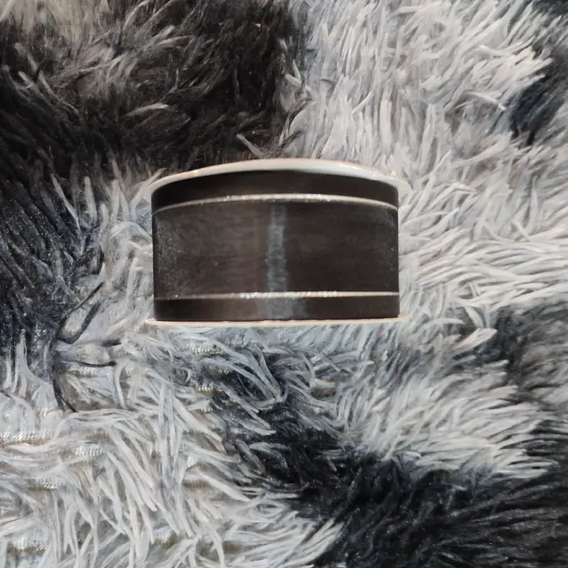 Cinta organza negra con ribete plateado 