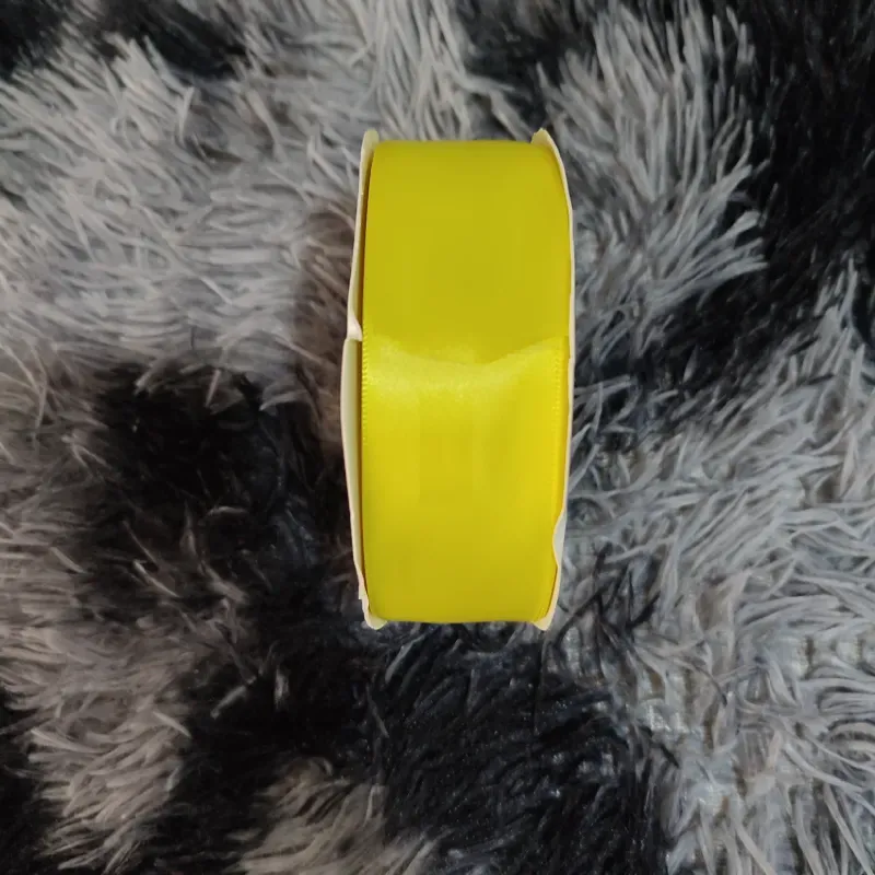 Cinta satín 4cm amarilla 