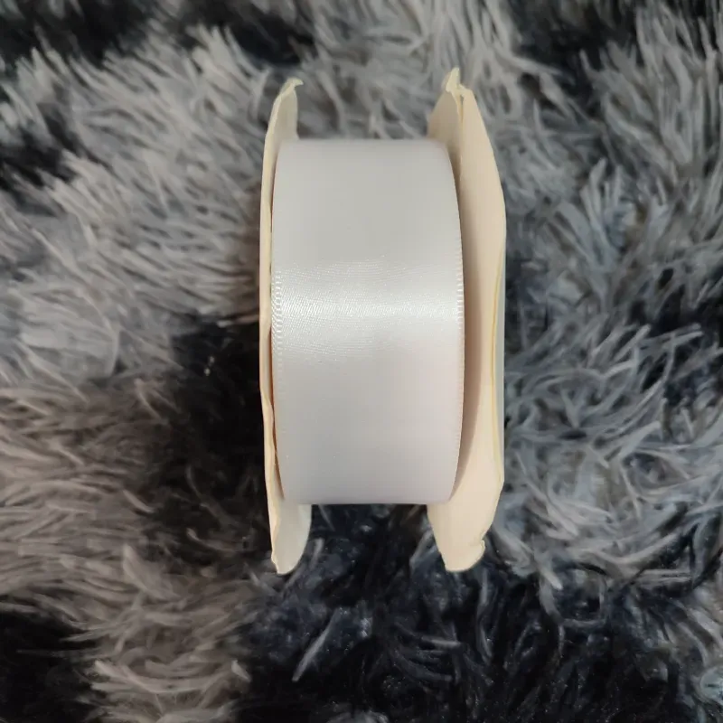 Cinta satín 4cm blanca 