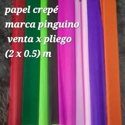 Papel crepé  x pliegos individuales 