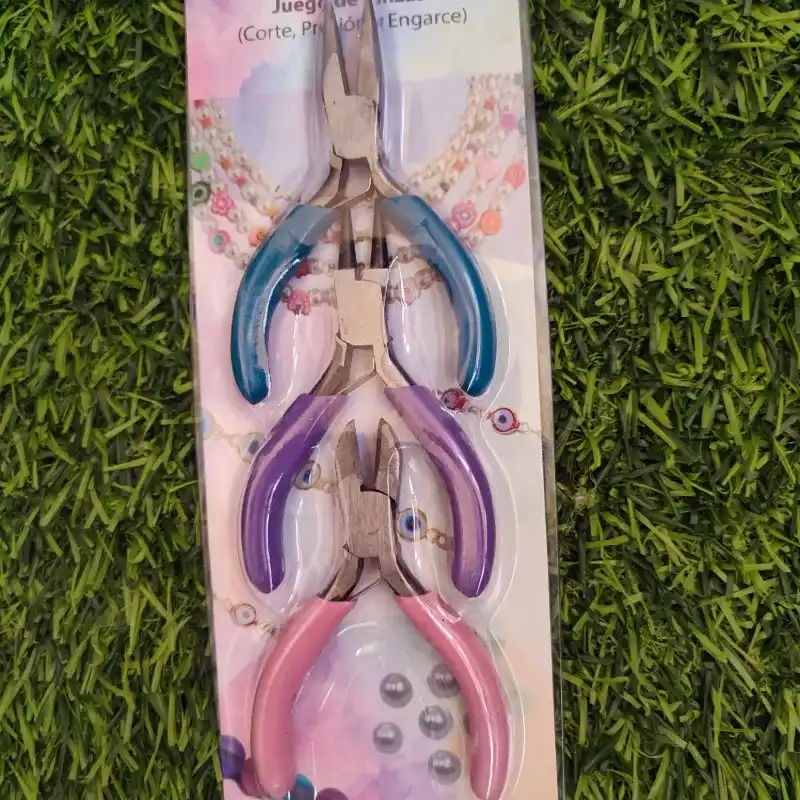 Juego de 3 pinzas de bisutería 