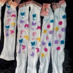 Medias  panty blancas de niña 2
