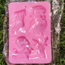 Molde 4 figuras de navidad