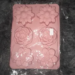 Molde 6 flores grandes