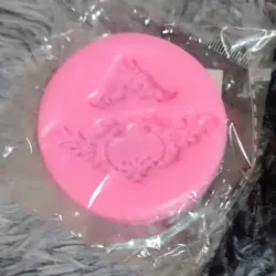 Molde  circular de dos floriones