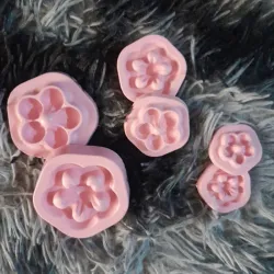 Molde tikas  flor de 5 pétalos  3 tamaños