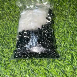 Ojos negros cristal transparente 10mm