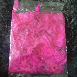 Paq de plumas  rosado brillante