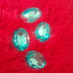 Piedra ovalada Azul 4 x 3 cm