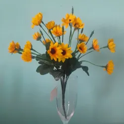 Ramo de girasoles medianos 22u. De 3 cm