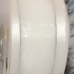 Rollo cinta organza con borde plateado 