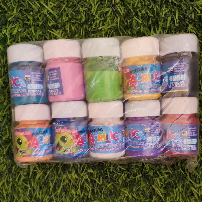 Set de 10 pinturas acrílicas 