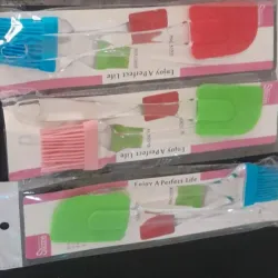 Set de brocha y espátula  de silicona