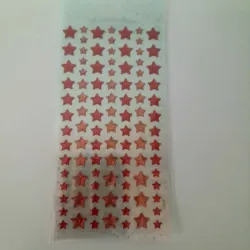 Stickers 2d forma estrella color rojo varios tamaños 
