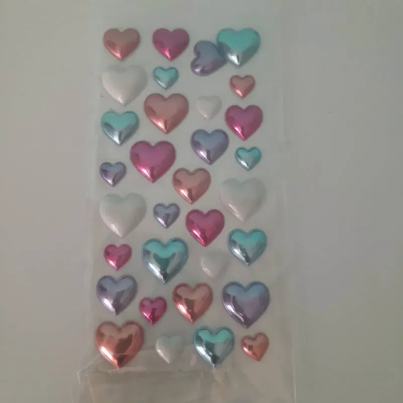 Stickers 3d corazones varios tamaños varios colores 2