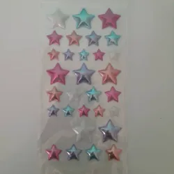 Stickers 3d forma estrella varios tamaños varios colores 1