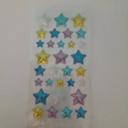 Stickers 3d forma estrella varios tamaños varios colores 2