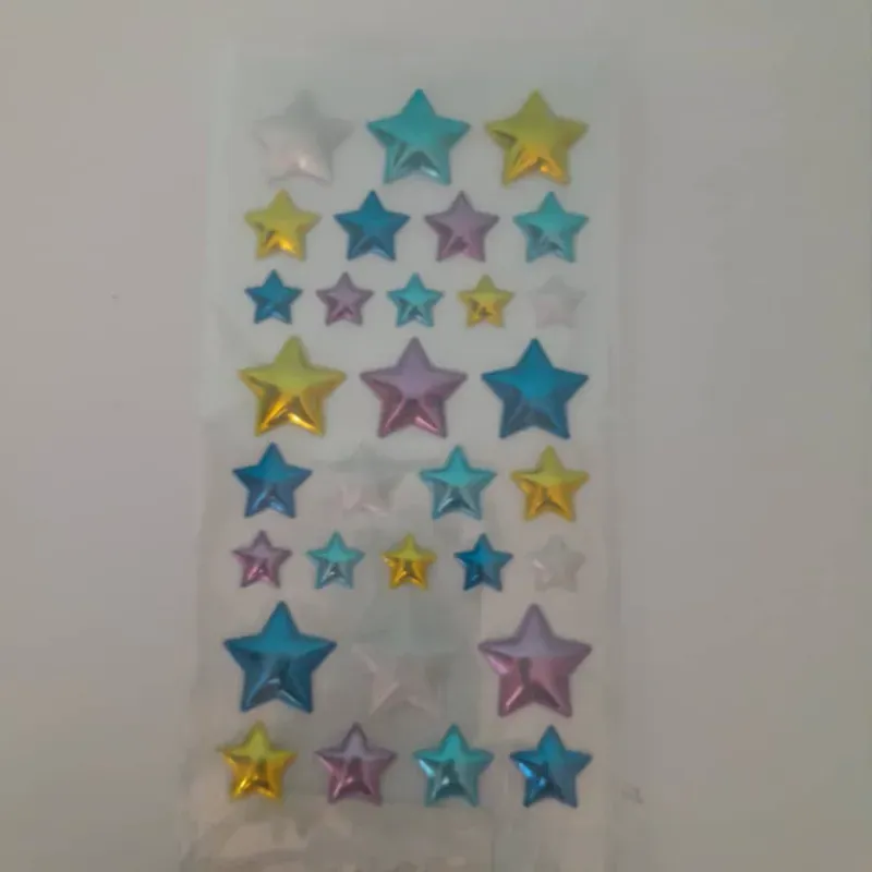 Stickers 3d forma estrella varios tamaños varios colores 2