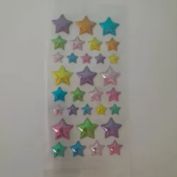 Stickers 3d forma estrella varios tamaños varios colores 3