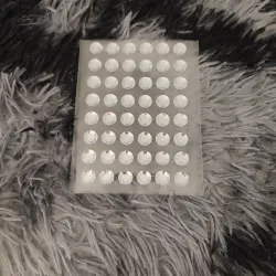 Stickers medias perlas grandes plateadas