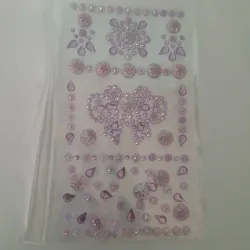 Stickers medias perlas lazo color rosa