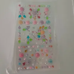 Stickers medias perlas varias formas varios colores 2