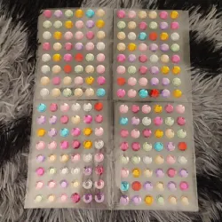 Stickers varios colores medias perlas grandes
